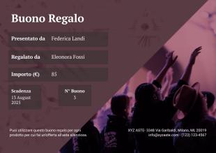 Modello di Buono Regalo per Asta Silenziosa - PDF Templates