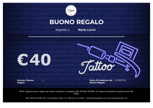 Modello di Buono Regalo per Tatuaggio - PDF Templates