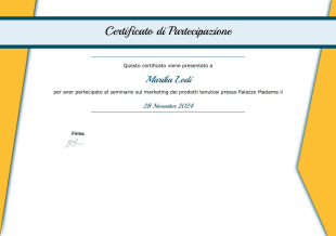 Modello di Certificato di Partecipazione - Modelli di PDF