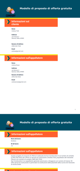 Modello di proposta di offerta gratuita - Modelli di PDF