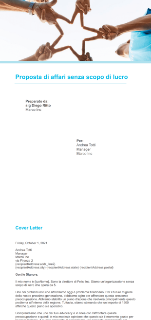 Modello di proposta senza scopo di lucro - Modelli di PDF