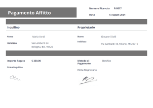 Modello di Ricevuta di Affitto Compilabile - Modelli di PDF