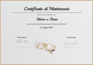Modello Gratuito di Certificato di Matrimonio - PDF Templates