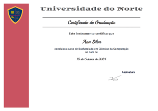 Modelo de Diploma de Graduação Gratuito - PDF Templates