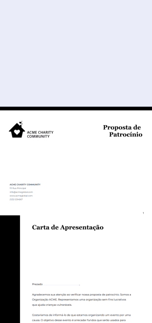 Modelo de Proposta de Patrocínio - PDF Templates