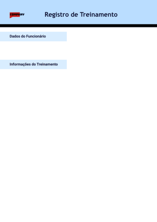 Modelo de Registro de Treinamento - PDF Templates