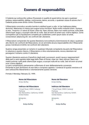 Modulo di esonero generale di responsabilità - PDF Templates