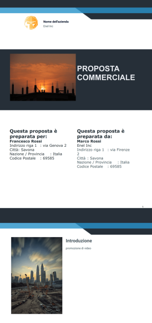 Modulo di proposta commerciale Template PDF
