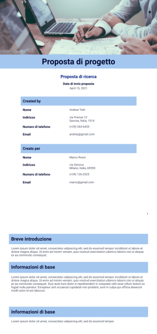 Modulo di proposta del progetto - PDF Templates