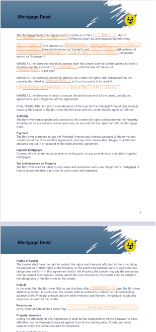 Mortgage Deed PDF Template