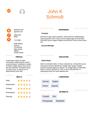 Multisectional Resume Template - Sign Templates