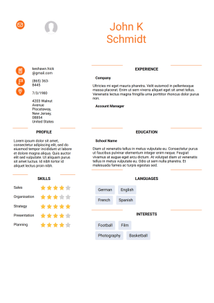 Multisectional Resume Template - PDF Templates