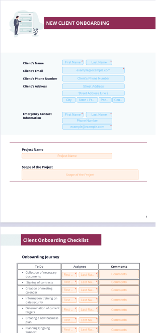New Client Onboarding Checklist PDF Template