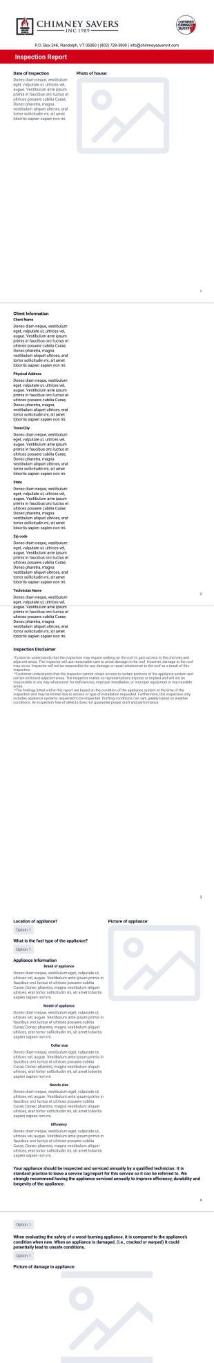 Thimble Chimney PDF Template