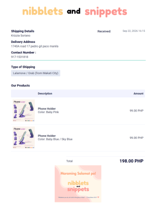 Nibblets and Snippets_DR PDF Template