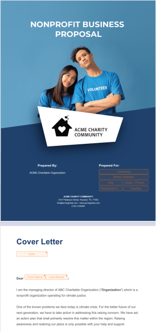 Non profit Business Proposal Template - PDF Templates