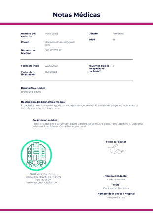 Notas Médicas - PDF Templates