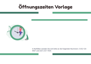 Öffnungszeiten Vorlage - PDF-Vorlagen