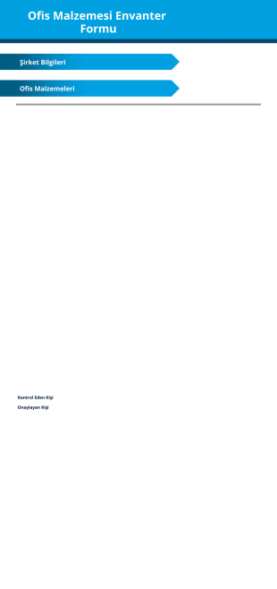 Ofis Malzemesi Envanter Şablonu - PDF Templates