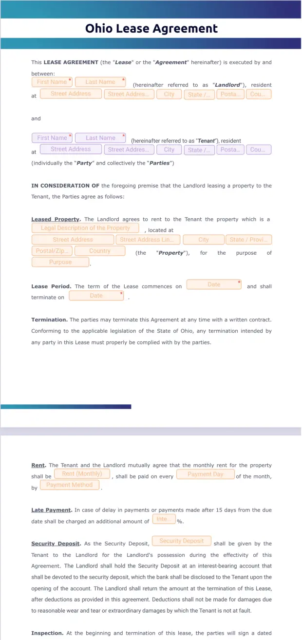 Ohio Lease Agreement
