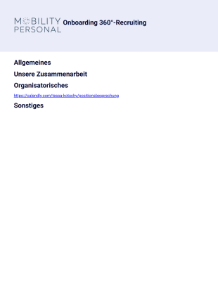Onboarding 360° Recruiting - PDF Templates