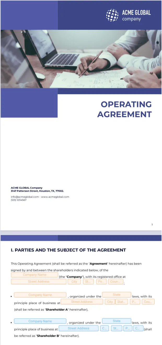Operating Agreement Template