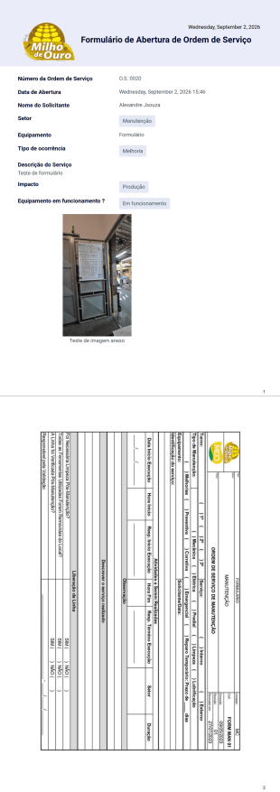 Ordem De Serviço Impressão Modelo de PDF