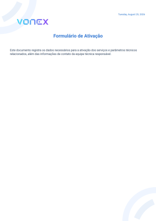 PABX Modelo de PDF
