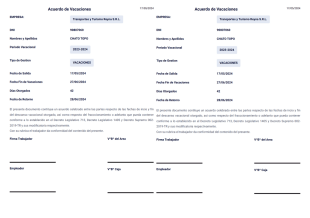 Papeleta de Vacaciones - PDF Templates