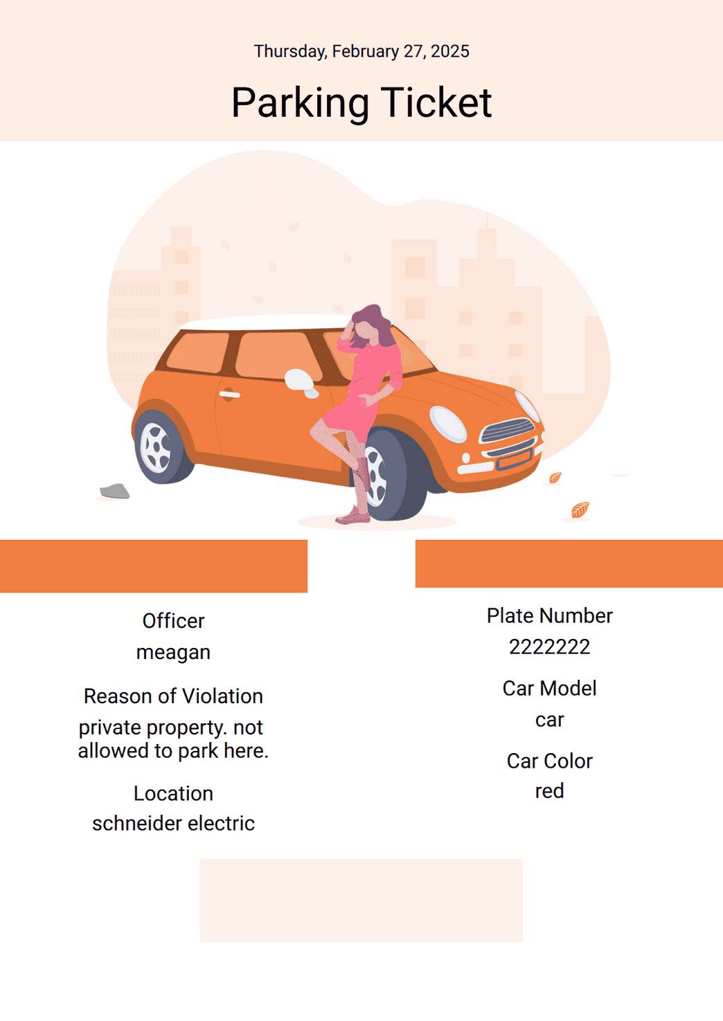 Parking Notice - PDF Templates | Jotform