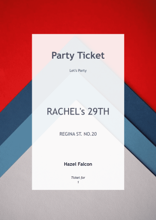 Party Ticket PDF Template