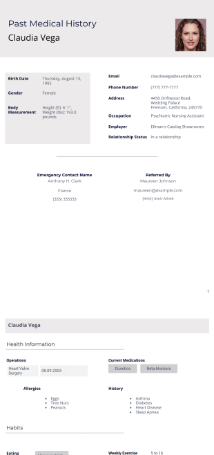 Past Medical History Form - PDF Templates