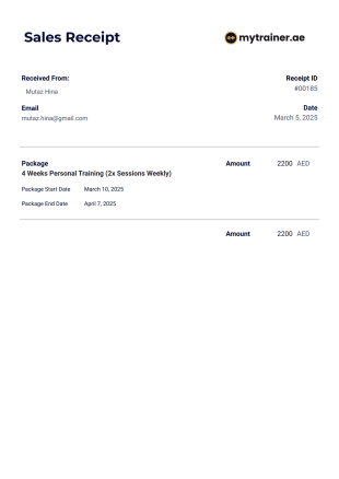 Sales Receipt PDF Template