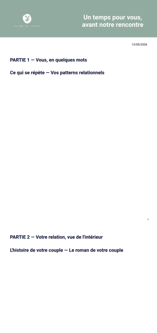 PDF - Questionnaires Modèle PDF