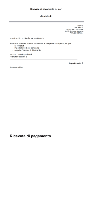 Pdf Ricevuta - PDF Templates