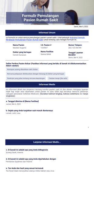 Pemulangan Pasien Rumah Sakit - PDF Templates