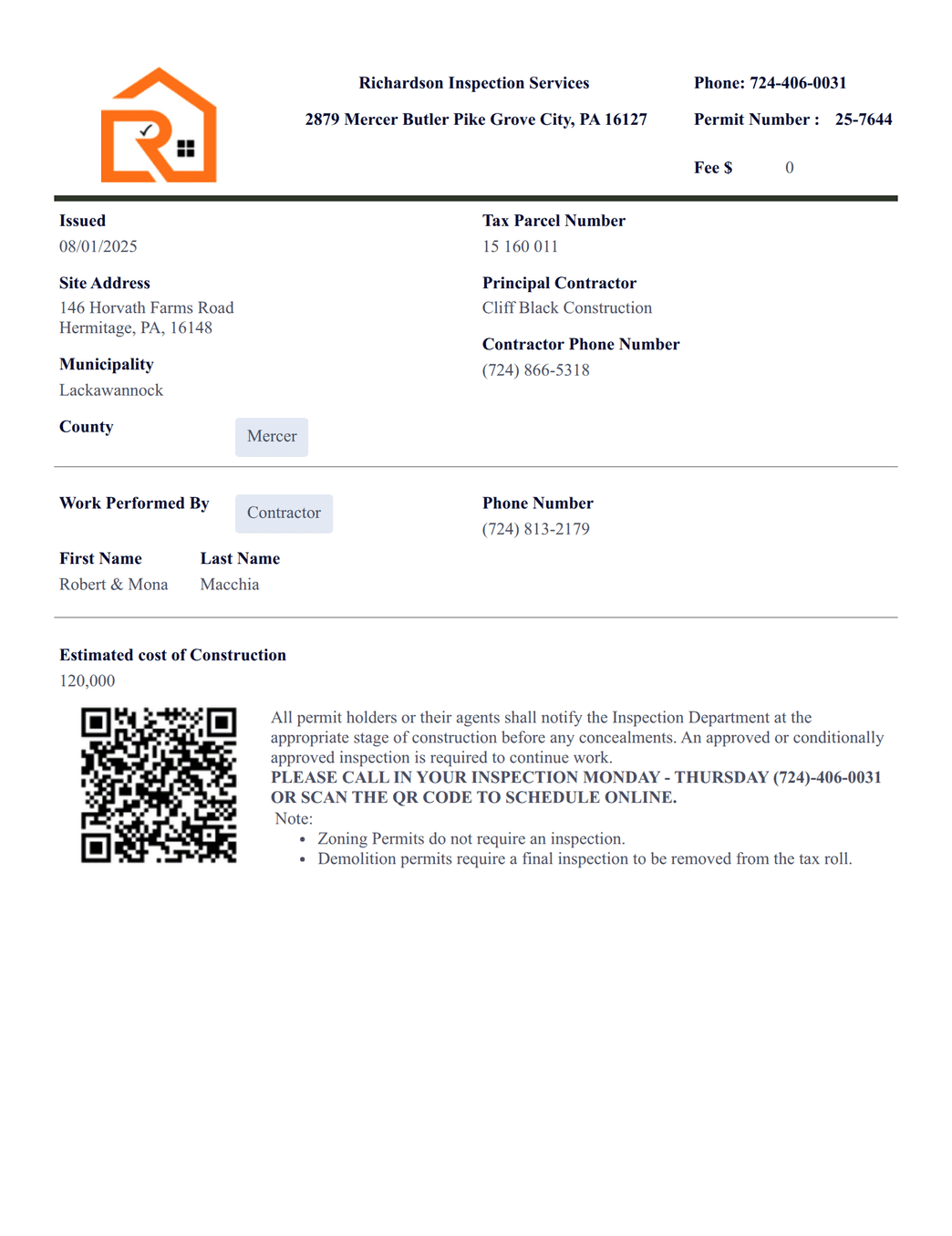 Permit PDF Template | Jotform