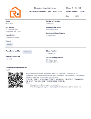 Permit PDF Template