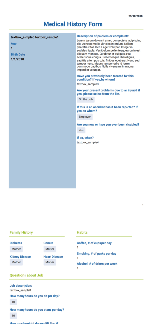 Personal Medical History Template - PDF Templates