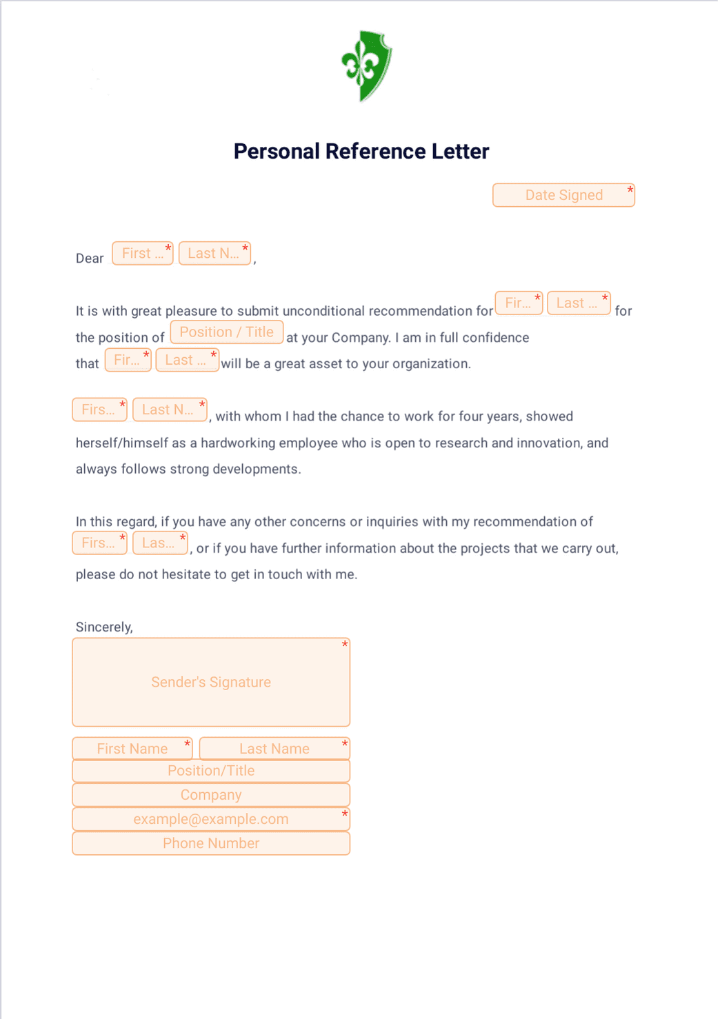 How To Write A Personal Reference Letter For Someone
