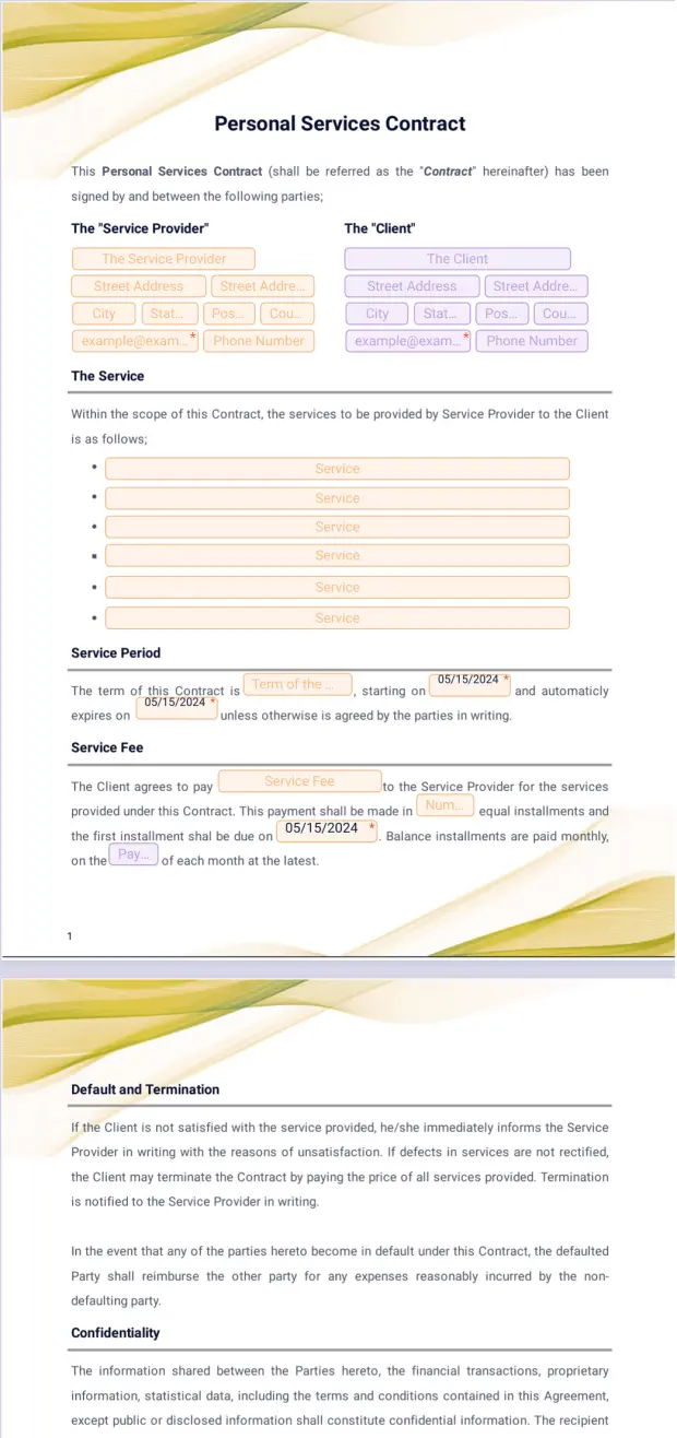 Personal Services Contract