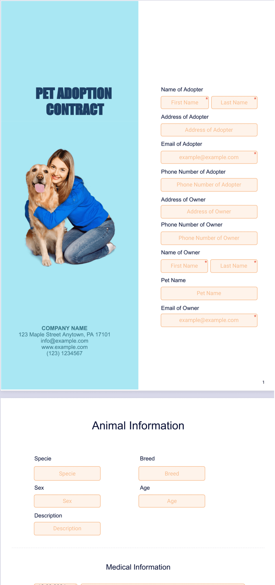 Pet Adoption Contract Template PDF Templates Jotform Pet Adoption Contract Template PDF Templates Jotform