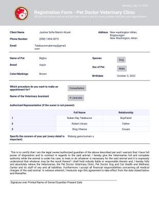 Pet Doctor PH - PDF Templates