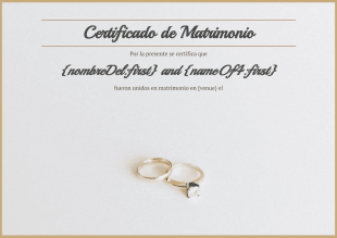 Plantilla de Certificado de Matrimonio - PDF Templates