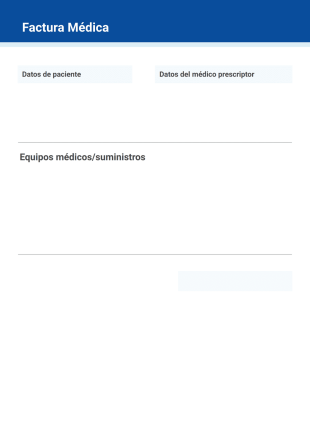 Plantilla de Factura Médica - PDF Templates