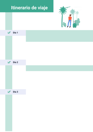 Plantilla de itinerario de viaje - PDF Templates