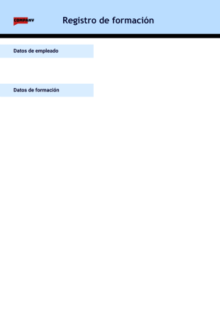 Plantilla de registro de formación - PDF Templates