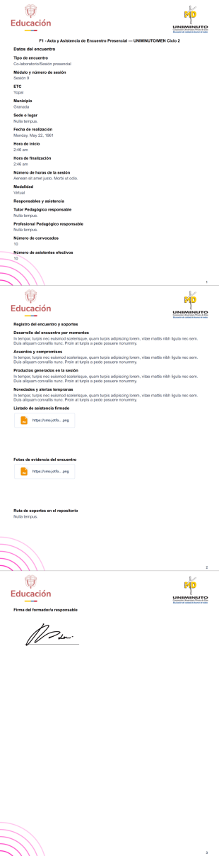 Plantilla formatos MEN - Plantillas PDF