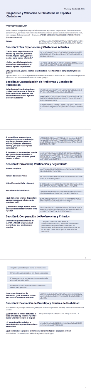 Plataforma de reportes ciudadanos Plantilla PDF