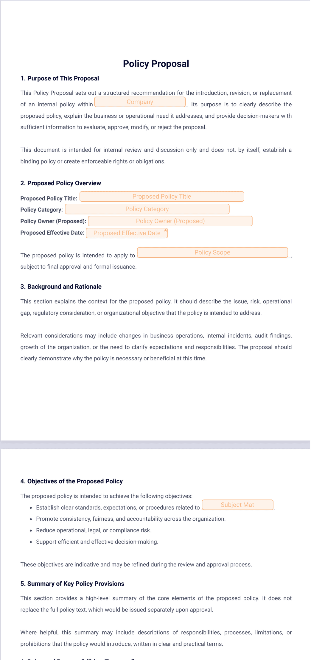 Image 9 for Policy Proposal Template